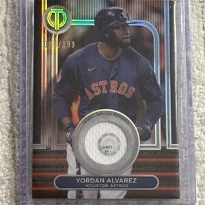 /199 Yordan Alvarez 2024 Topps Tribute Purple Stamp Of Approval #SOA-YA